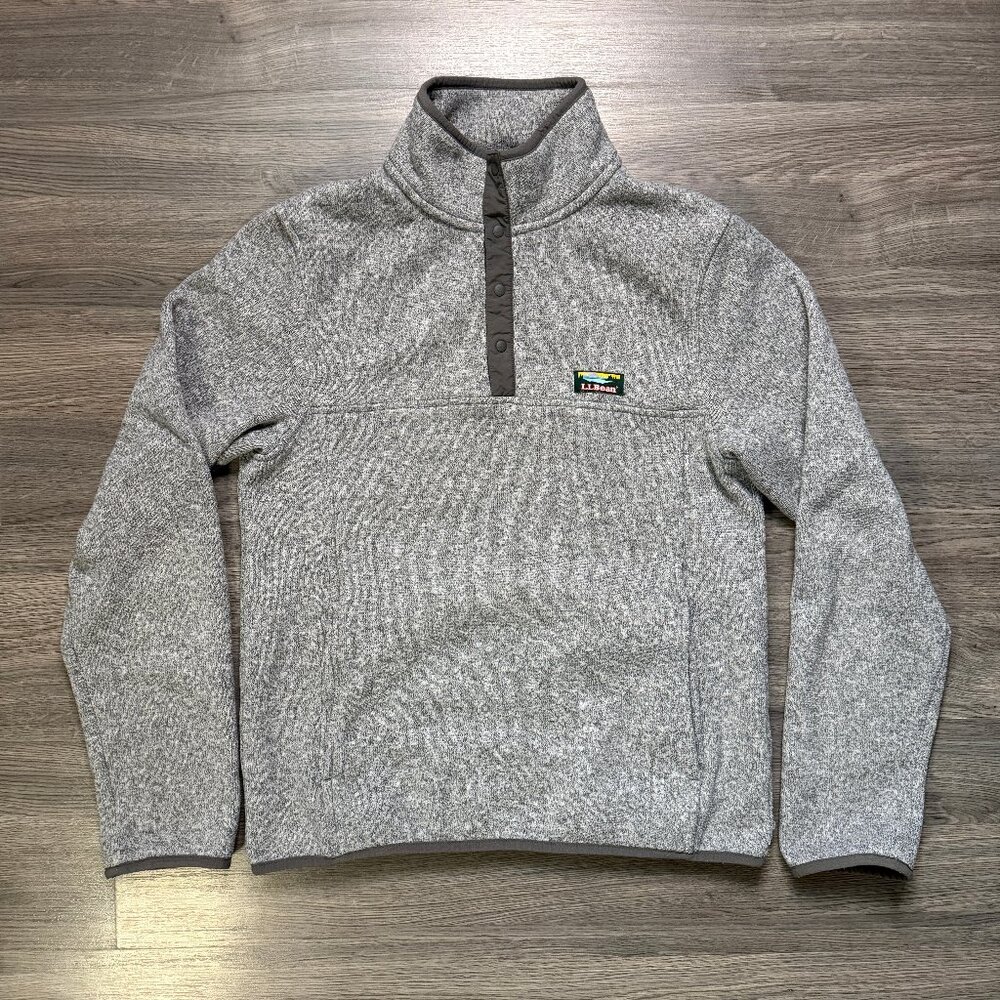 L.L. Bean Women's Sweater Fleece Pullover - Light Grey